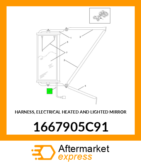 HARNESS, ELECTRICAL HEATED AND LIGHTED MIRROR 1667905C91