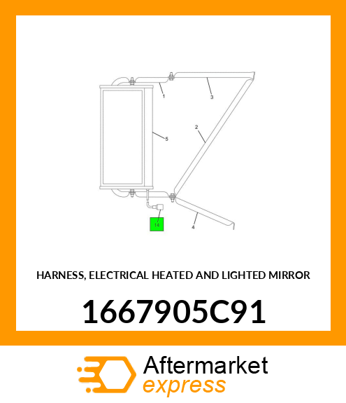 HARNESS, ELECTRICAL HEATED AND LIGHTED MIRROR 1667905C91