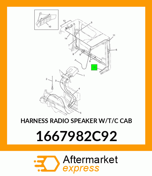 HARNESS RADIO SPEAKER W/T/C CAB 1667982C92