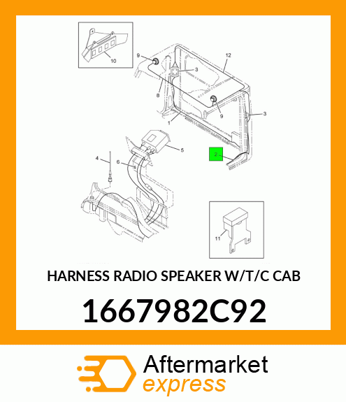 HARNESS RADIO SPEAKER W/T/C CAB 1667982C92