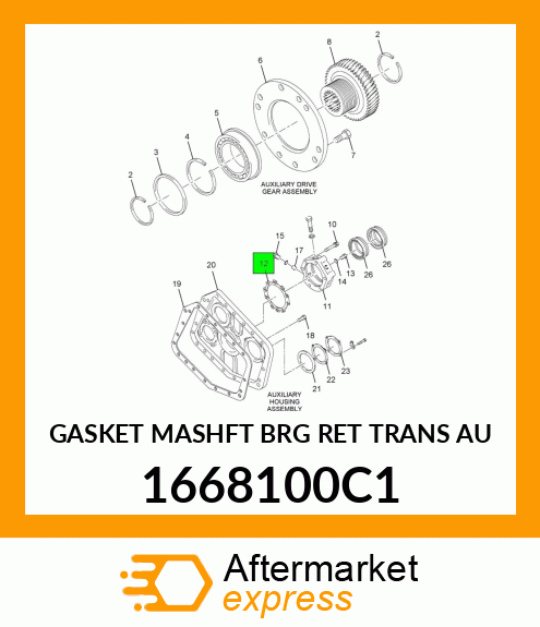 GASKET MASHFT BRG RET TRANS AU 1668100C1