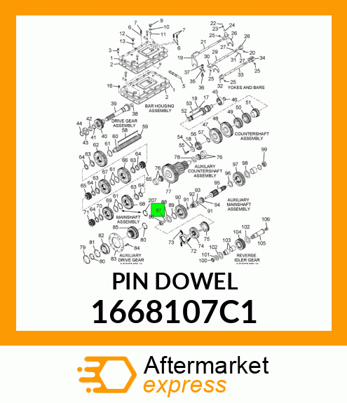 PIN DOWEL 1668107C1