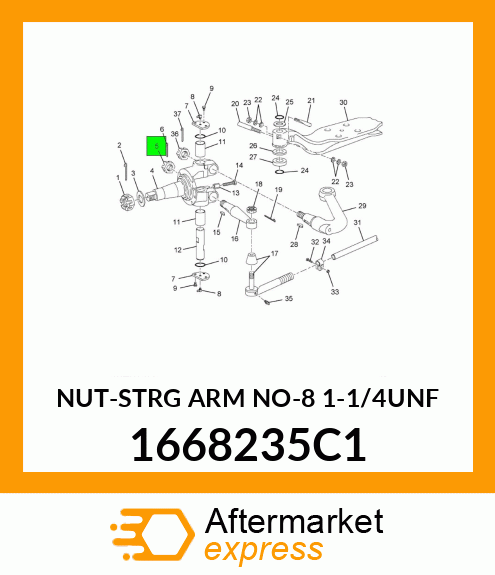 NUT-STRG ARM NO-8 1-1/4UNF 1668235C1