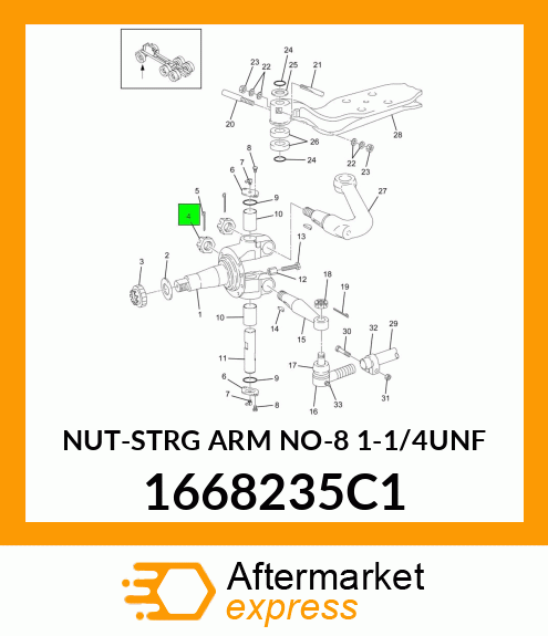 NUT-STRG ARM NO-8 1-1/4UNF 1668235C1