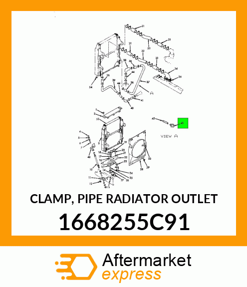 CLAMP, PIPE RADIATOR OUTLET 1668255C91