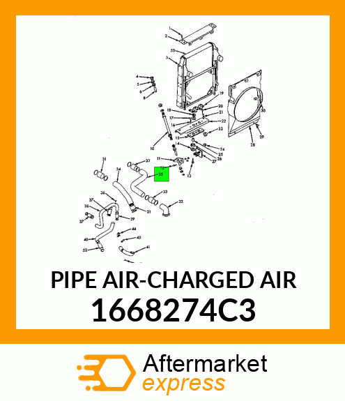 PIPE AIR-CHARGED AIR 1668274C3