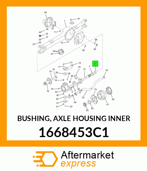 BUSHING, AXLE HOUSING INNER 1668453C1