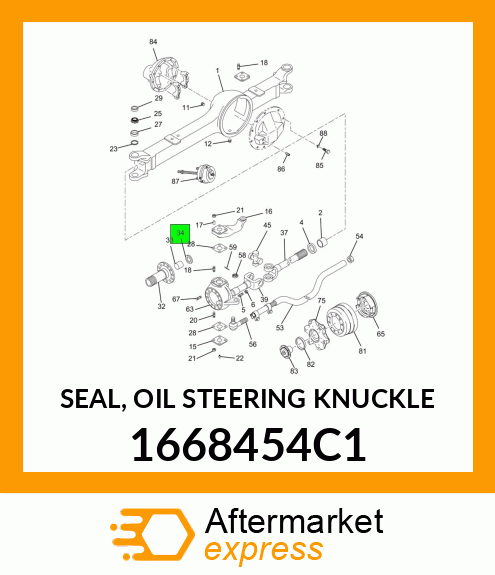 SEAL, OIL STEERING KNUCKLE 1668454C1