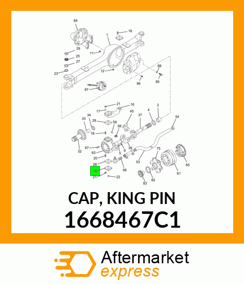 CAP, KING PIN 1668467C1