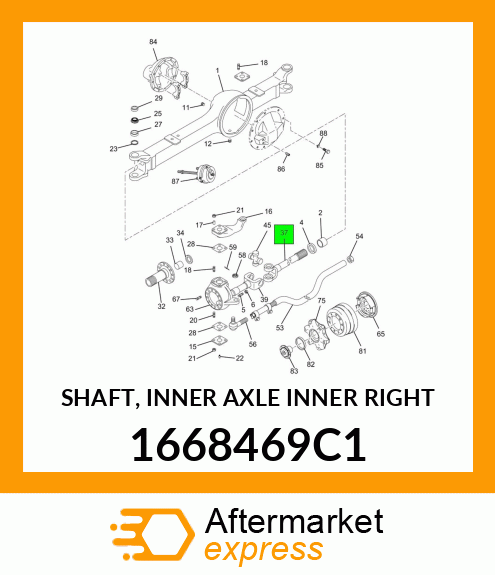 SHAFT, INNER AXLE INNER RIGHT 1668469C1