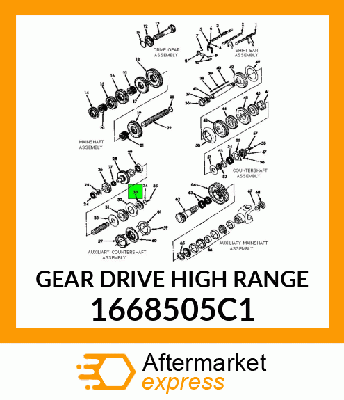 GEAR DRIVE HIGH RANGE 1668505C1