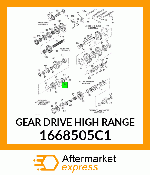 GEAR DRIVE HIGH RANGE 1668505C1