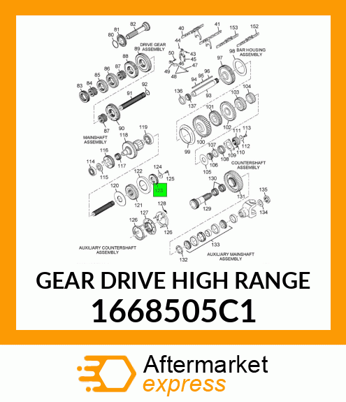 GEAR DRIVE HIGH RANGE 1668505C1