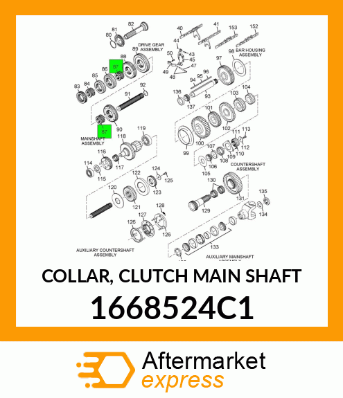 COLLAR, CLUTCH MAIN SHAFT 1668524C1
