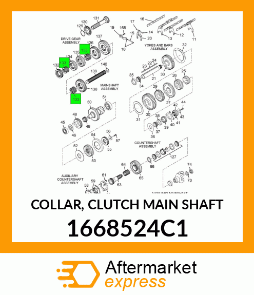 COLLAR, CLUTCH MAIN SHAFT 1668524C1