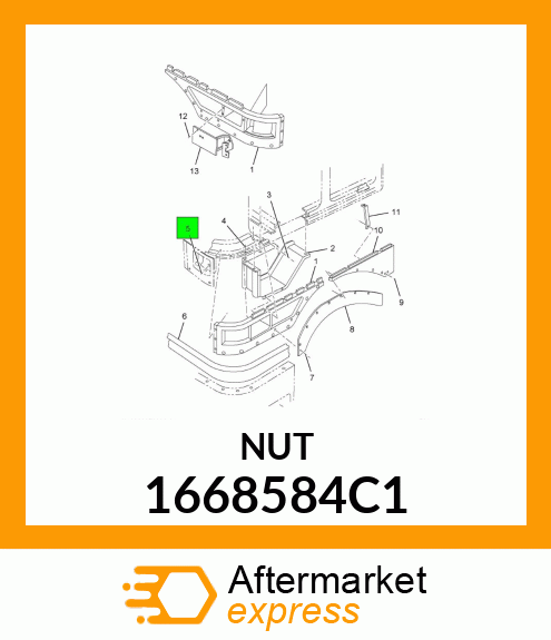 NUT SPEED 1/4-20 U TYPE 1668584C1