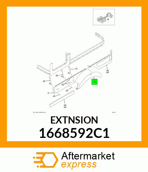 EXTENSION, WHEEL OPENING SKIRT 1668592C1