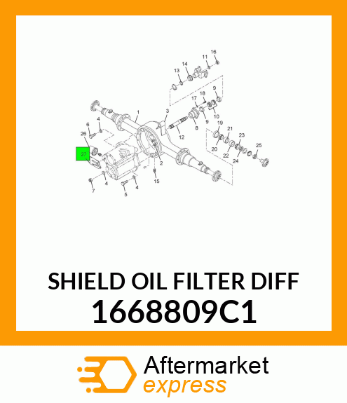 SHIELD OIL FILTER DIFF 1668809C1