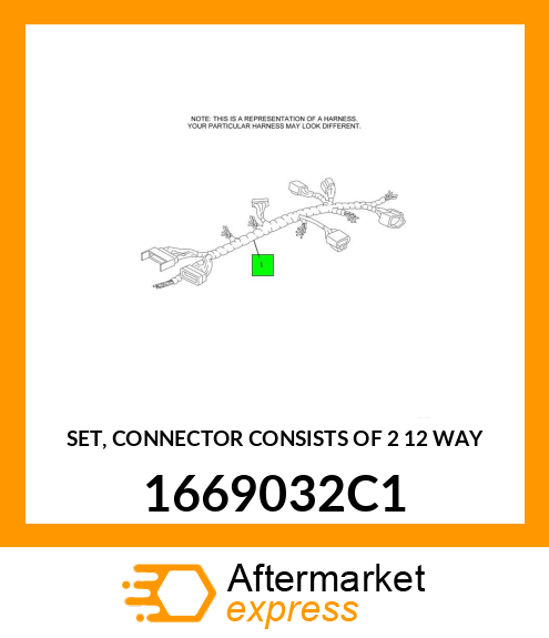 SET, CONNECTOR CONSISTS OF 2 12 WAY 1669032C1