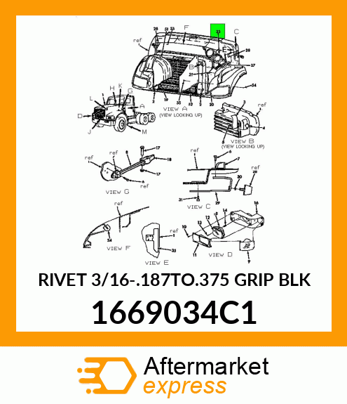 RIVET 3/16-.187TO.375 GRIP BLK 1669034C1