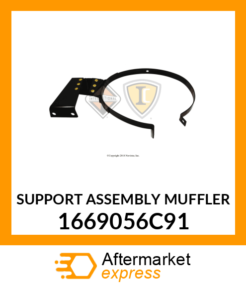 SUPPORT ASSEMBLY MUFFLER 1669056C91