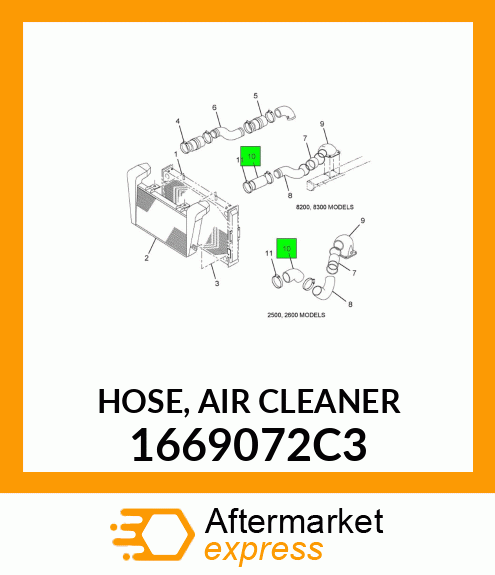 HOSE, AIR CLEANER 1669072C3