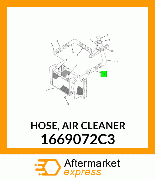 HOSE, AIR CLEANER 1669072C3