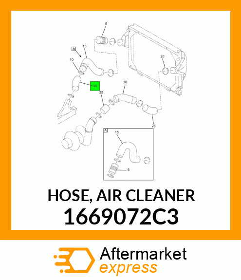 HOSE, AIR CLEANER 1669072C3