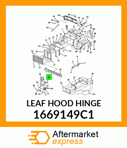 LEAF HOOD HINGE 1669149C1