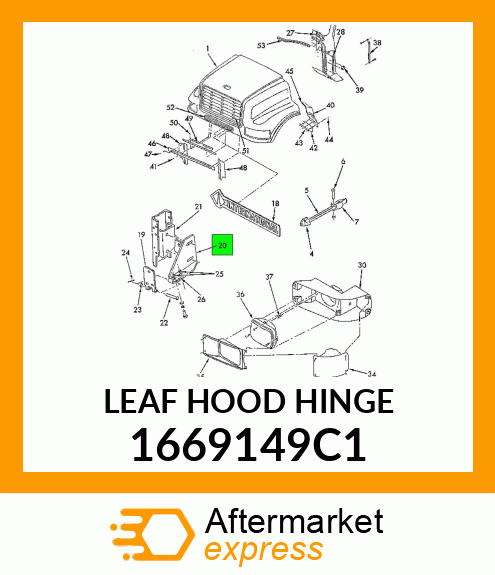 LEAF HOOD HINGE 1669149C1