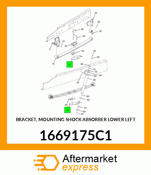 BRACKET, MOUNTING SHOCK ABSORBER LOWER LEFT 1669175C1