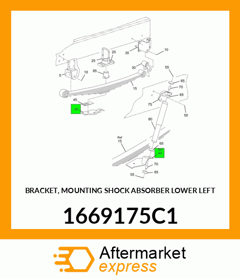 BRACKET, MOUNTING SHOCK ABSORBER LOWER LEFT 1669175C1