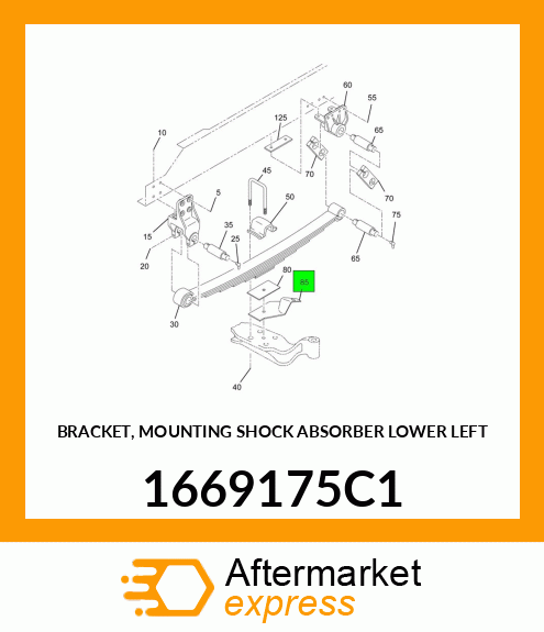 BRACKET, MOUNTING SHOCK ABSORBER LOWER LEFT 1669175C1