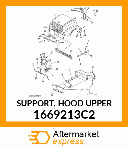 SUPPORT, HOOD UPPER 1669213C2