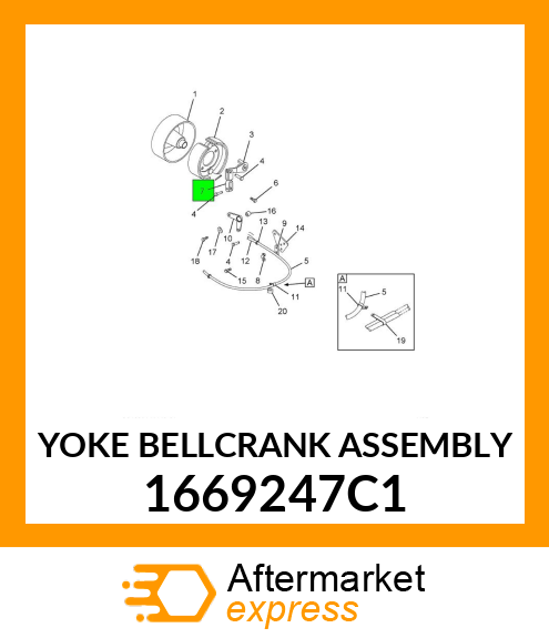 YOKE BELLCRANK ASSEMBLY 1669247C1