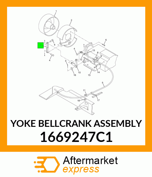 YOKE BELLCRANK ASSEMBLY 1669247C1