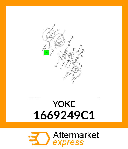 YOKE BELLCRANK ASSEMBLY 1669249C1