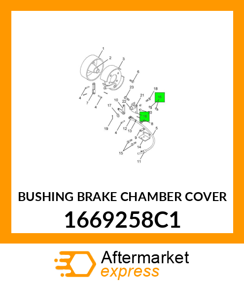 BUSHING BRAKE CHAMBER COVER 1669258C1