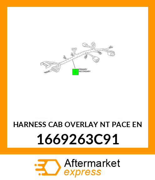 HARNESS CAB OVERLAY NT PACE EN 1669263C91