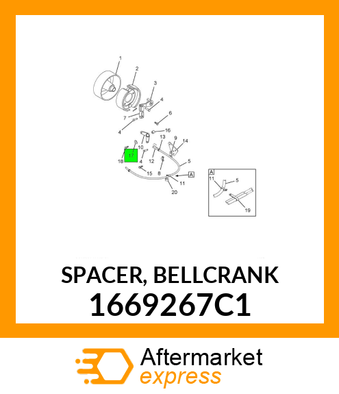 SPACER, BELLCRANK 1669267C1