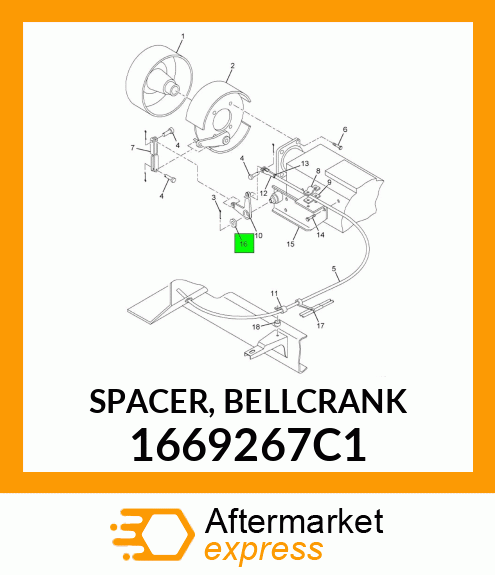 SPACER, BELLCRANK 1669267C1