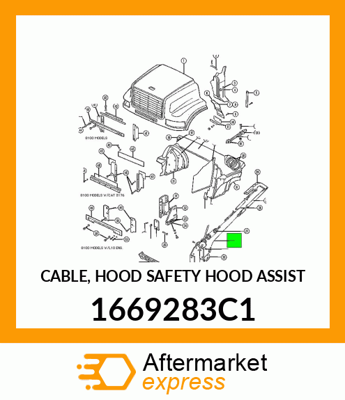 CABLE, HOOD SAFETY HOOD ASSIST 1669283C1