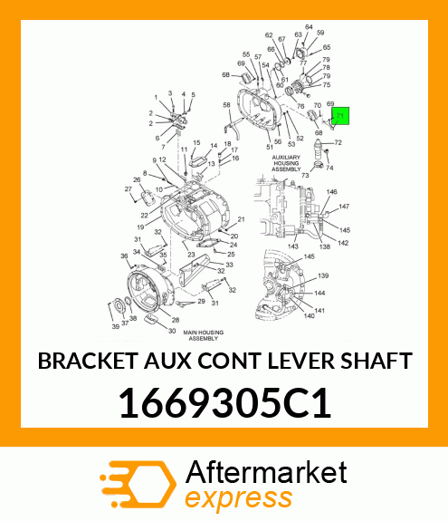BRACKET AUX CONT LEVER SHAFT 1669305C1