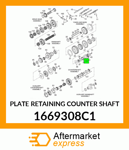 PLATE RETAINING COUNTER SHAFT 1669308C1