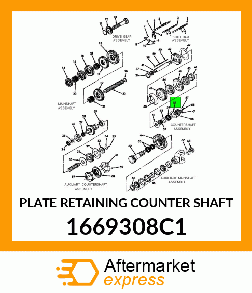 PLATE RETAINING COUNTER SHAFT 1669308C1