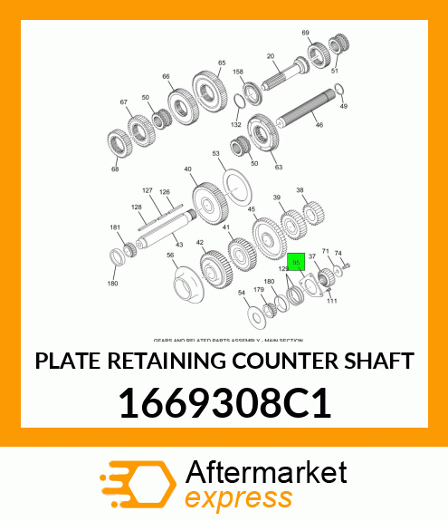 PLATE RETAINING COUNTER SHAFT 1669308C1