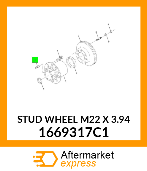 STUD WHEEL M22 X 3.94 1669317C1