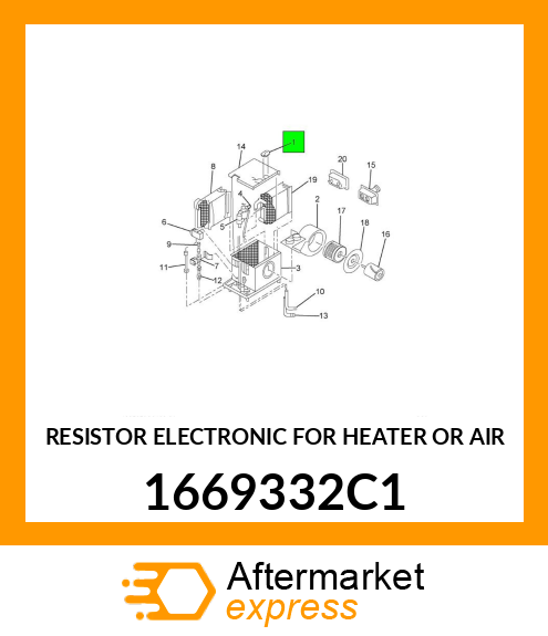 RESISTOR ELECTRONIC FOR HEATER OR AIR 1669332C1