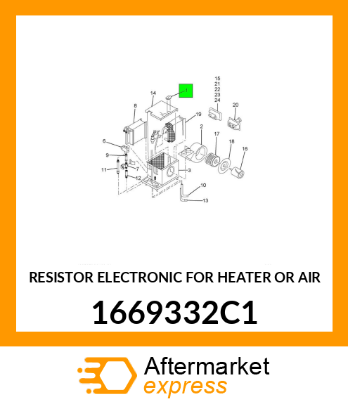 RESISTOR ELECTRONIC FOR HEATER OR AIR 1669332C1