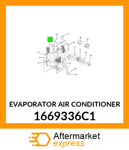 EVAPORATOR AIR CONDITIONER 1669336C1